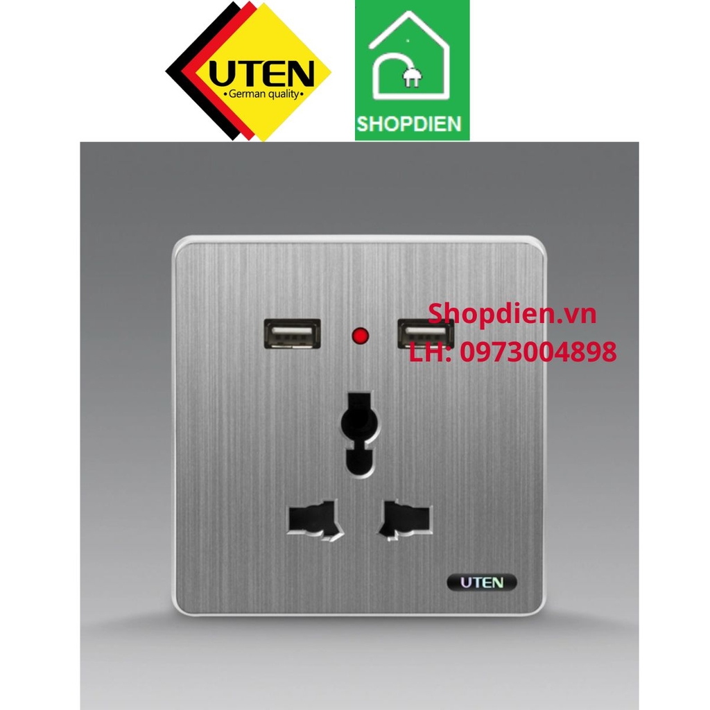 Ổ cắm và ổ sạc usb S300 UTEN S300GZ13/2NU Usb charging & universal power socket