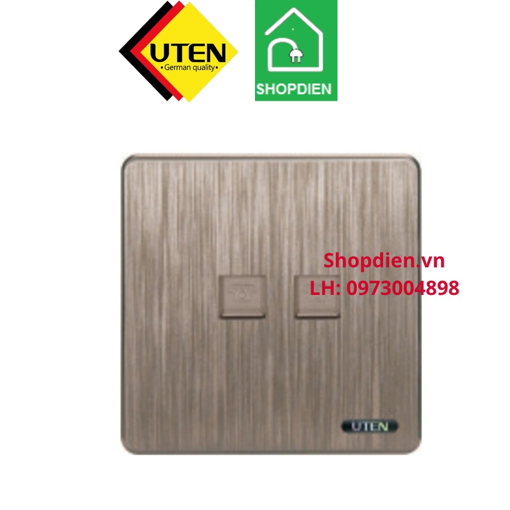 Ổ cắm điện thoại đôi S400 UTEN S400G-2TEL Telephone socket