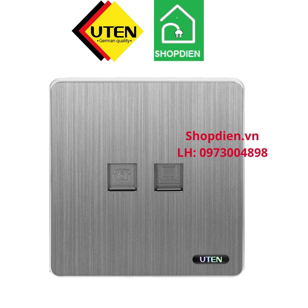Ổ điện thoại + mạng S300 UTEN S300-TELPC TEL LAN Data socket