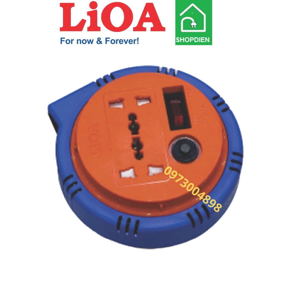 OQMN2D3-2 LIOA Ổ cắm kéo dài Rulo quay tay 2 cổng đa năng