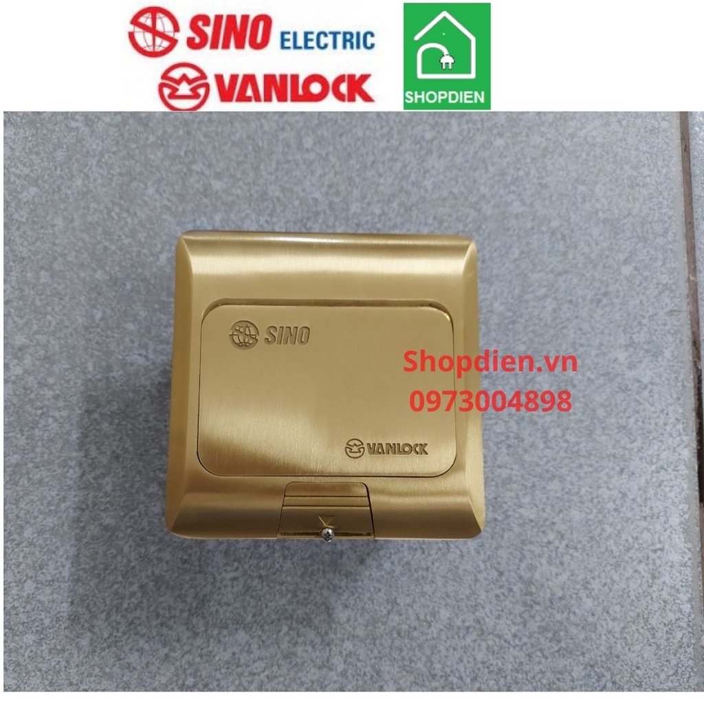 P001/1/DO/A SINO mặt ổ cắm âm sàn màu vàng đồng Floor socket pop up