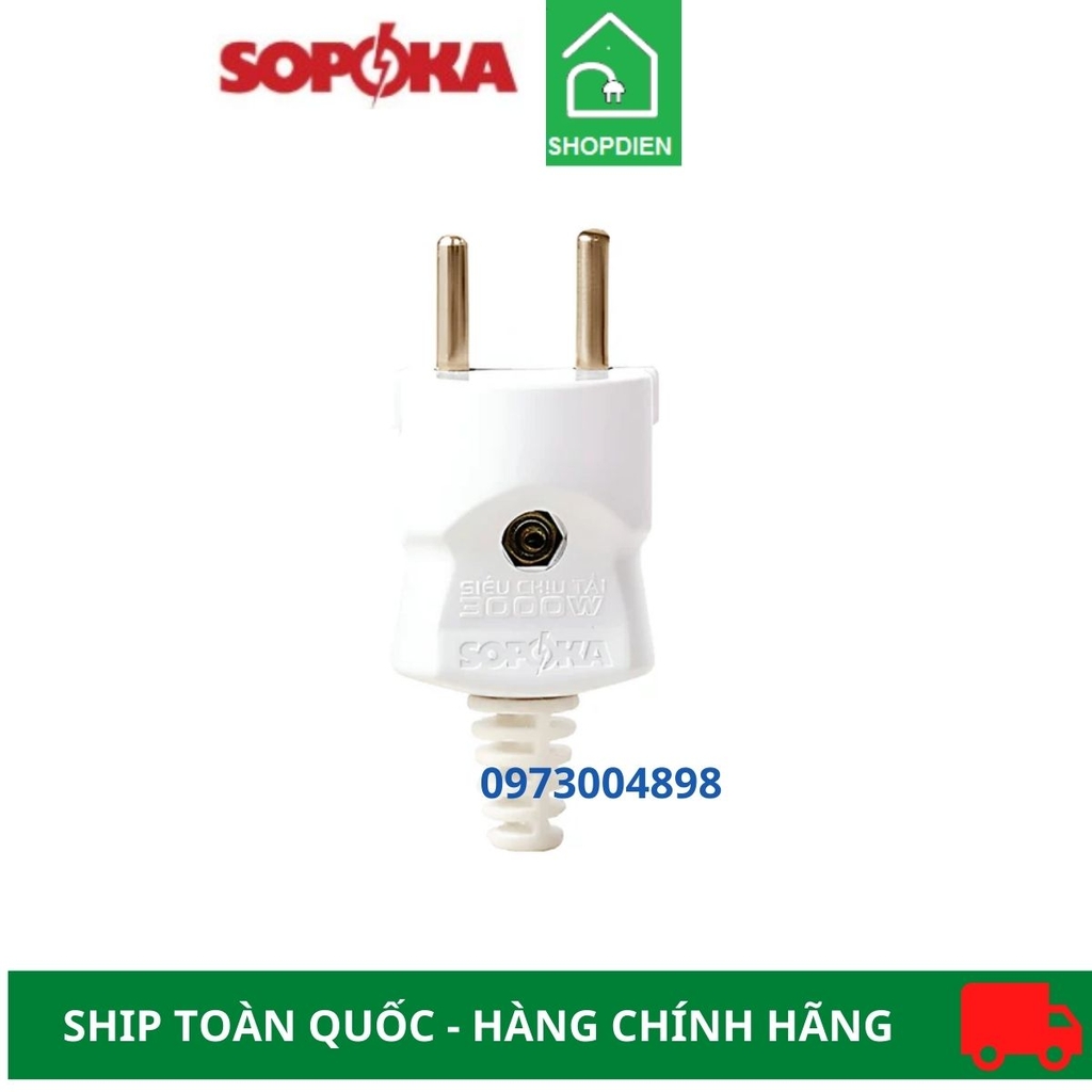 Phích cắm 2 chân chịu tải Sopoka P3000
