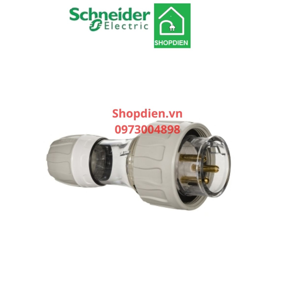 Phích cắm 3 chân Plug  2P+E 20A IP66 S56 SCHNEIDER S56P320GY_G15