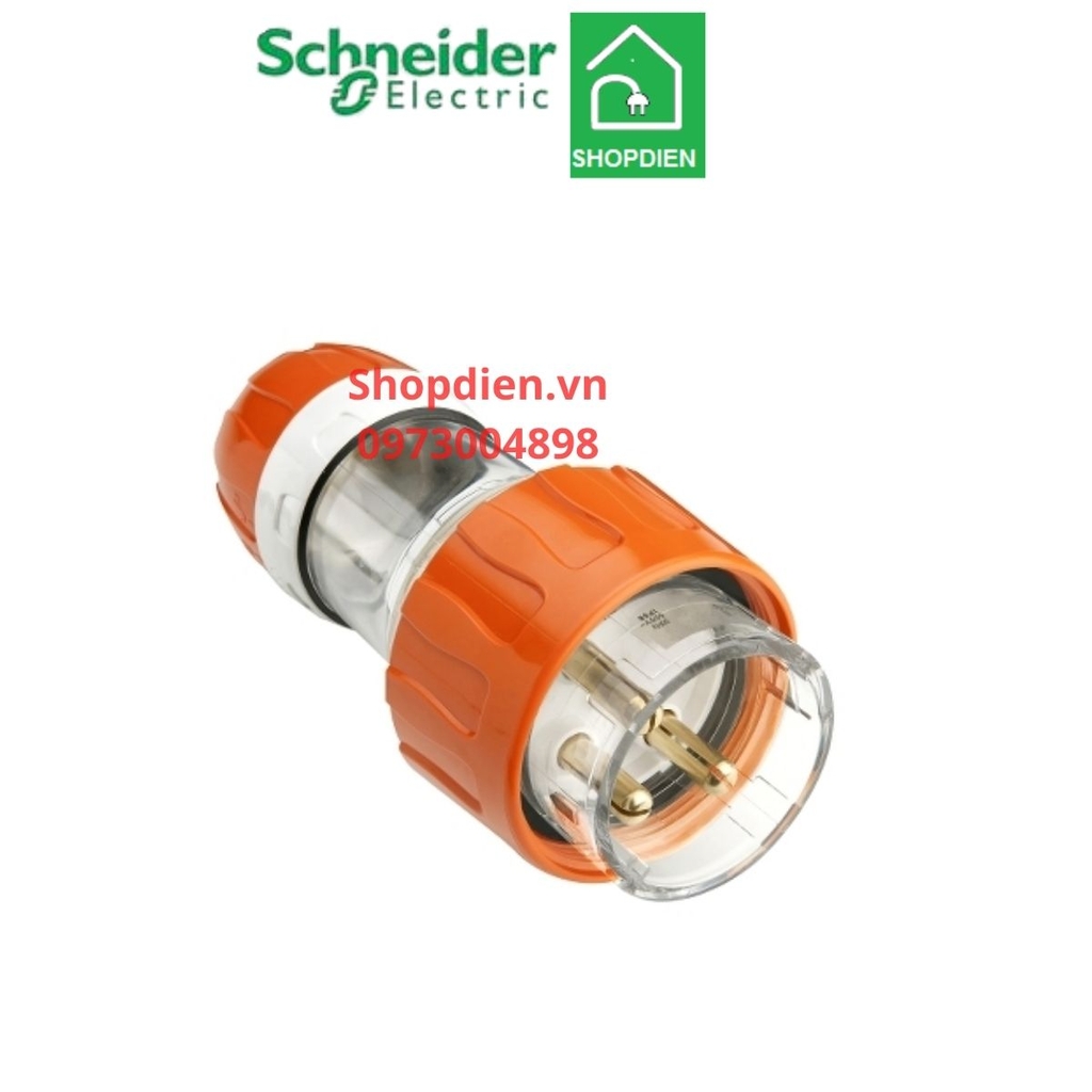 Phích cắm 3 chân Plug  2P+E 32A IP66 S56 SCHNEIDER S56P332GY_G15