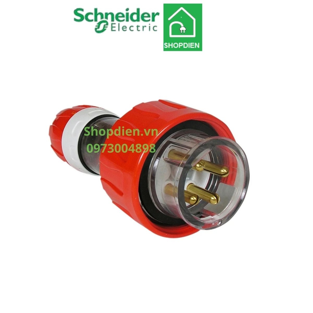 Phích cắm 4 chân Plug  3P+E 20A IP66 S56 SCHNEIDER S56P420GY_G15