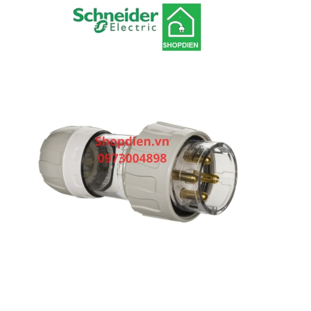 Phích cắm 3 chân Plug  3P+E 32A IP66 S56 SCHNEIDER S56P432GY_G15