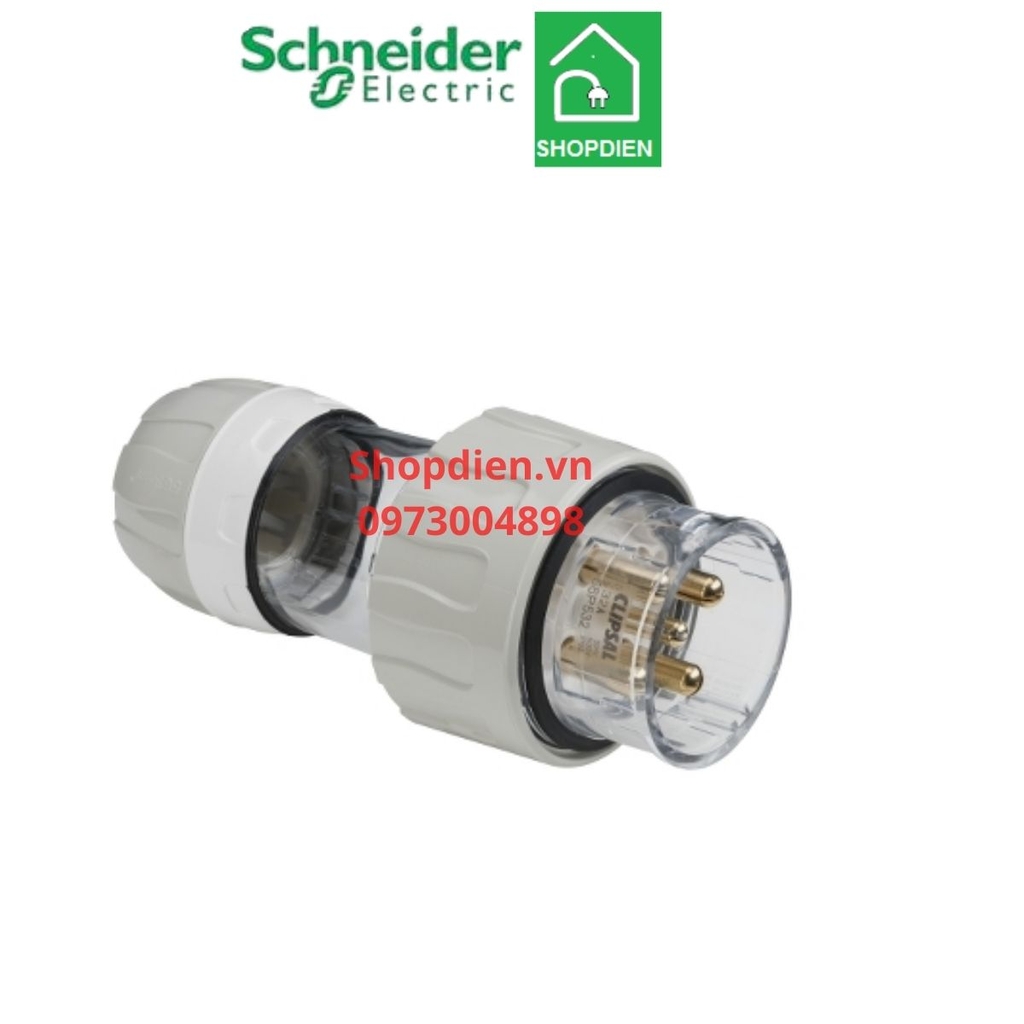 Phích cắm 5 chân 32A IP66 S56 SCHNEIDER S56P532GY_G15 Plug 3P+N+E