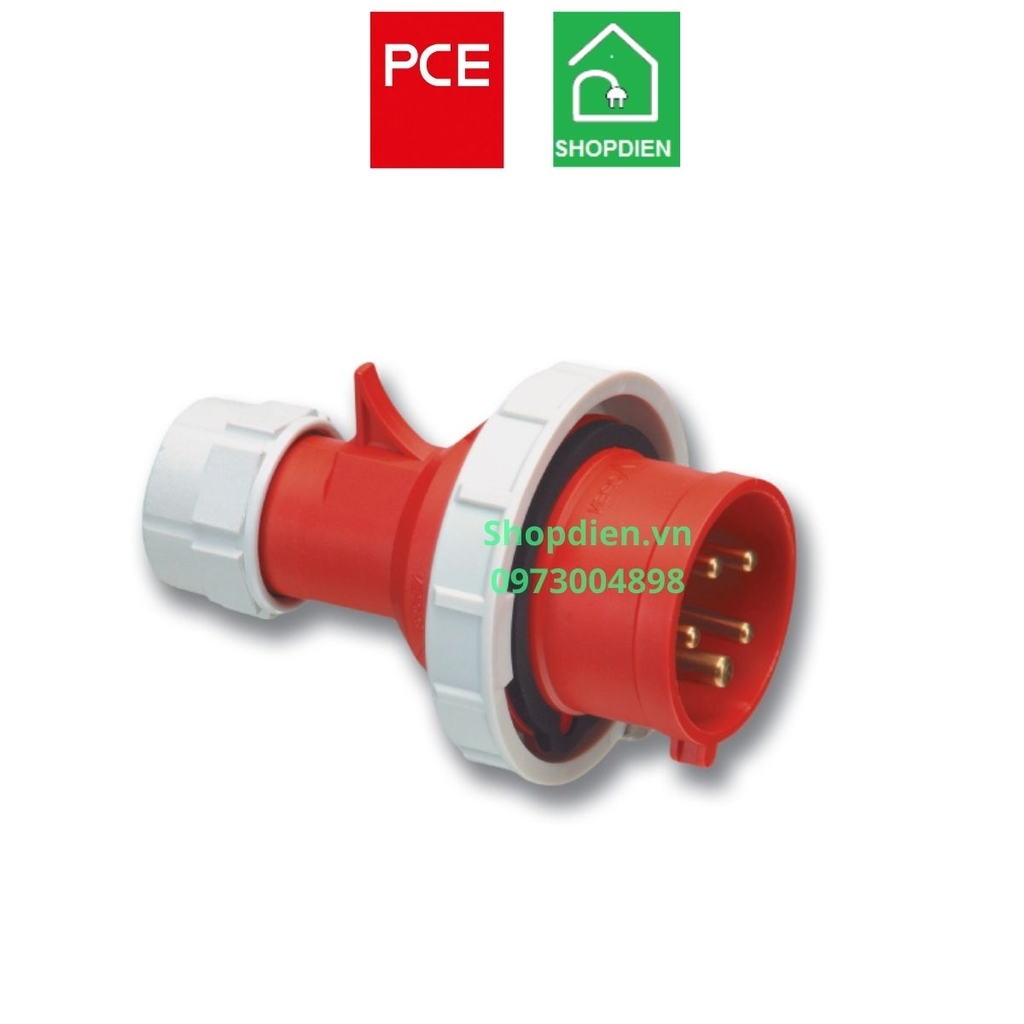 Phích cắm công nghiệp kín nước Plug 5P (4P+E) 16A  IP67 PCE F0152-6