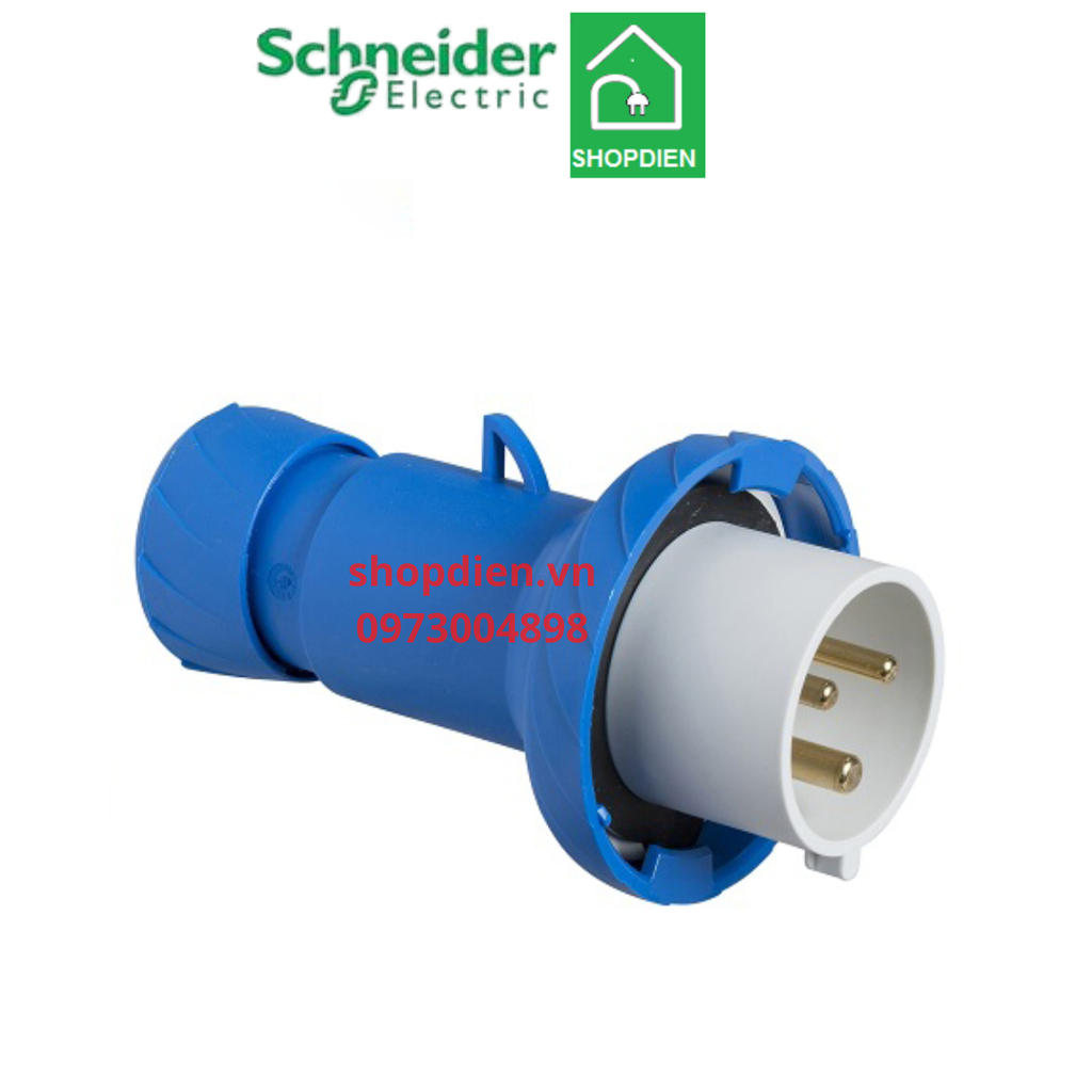 PKE32M723 Schneider Phích cắm công nghiệp 3P 32A Plug 2P+E IP67