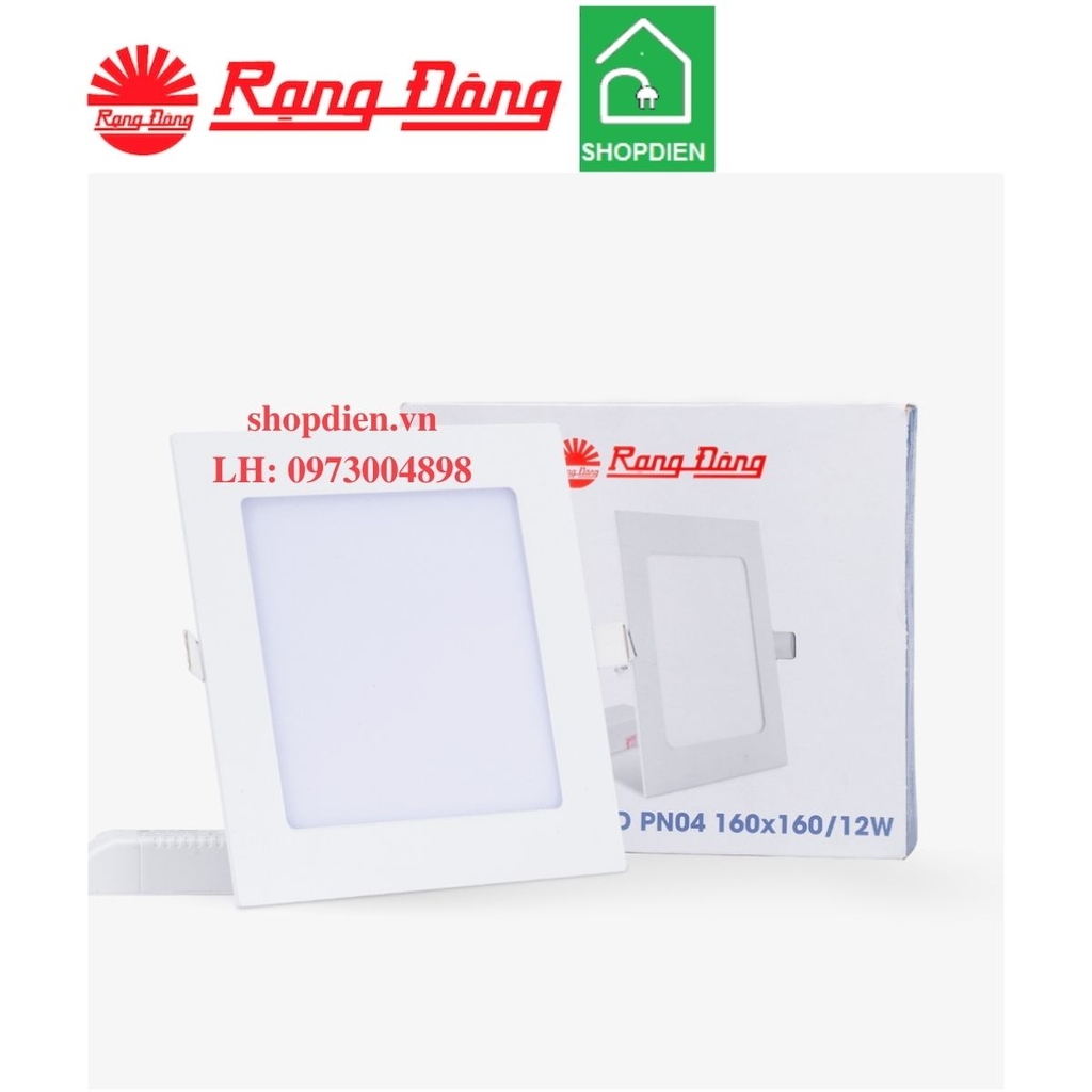 PN04 160x160/12W Rạng Đông Đèn Panel âm trần vuông 12W