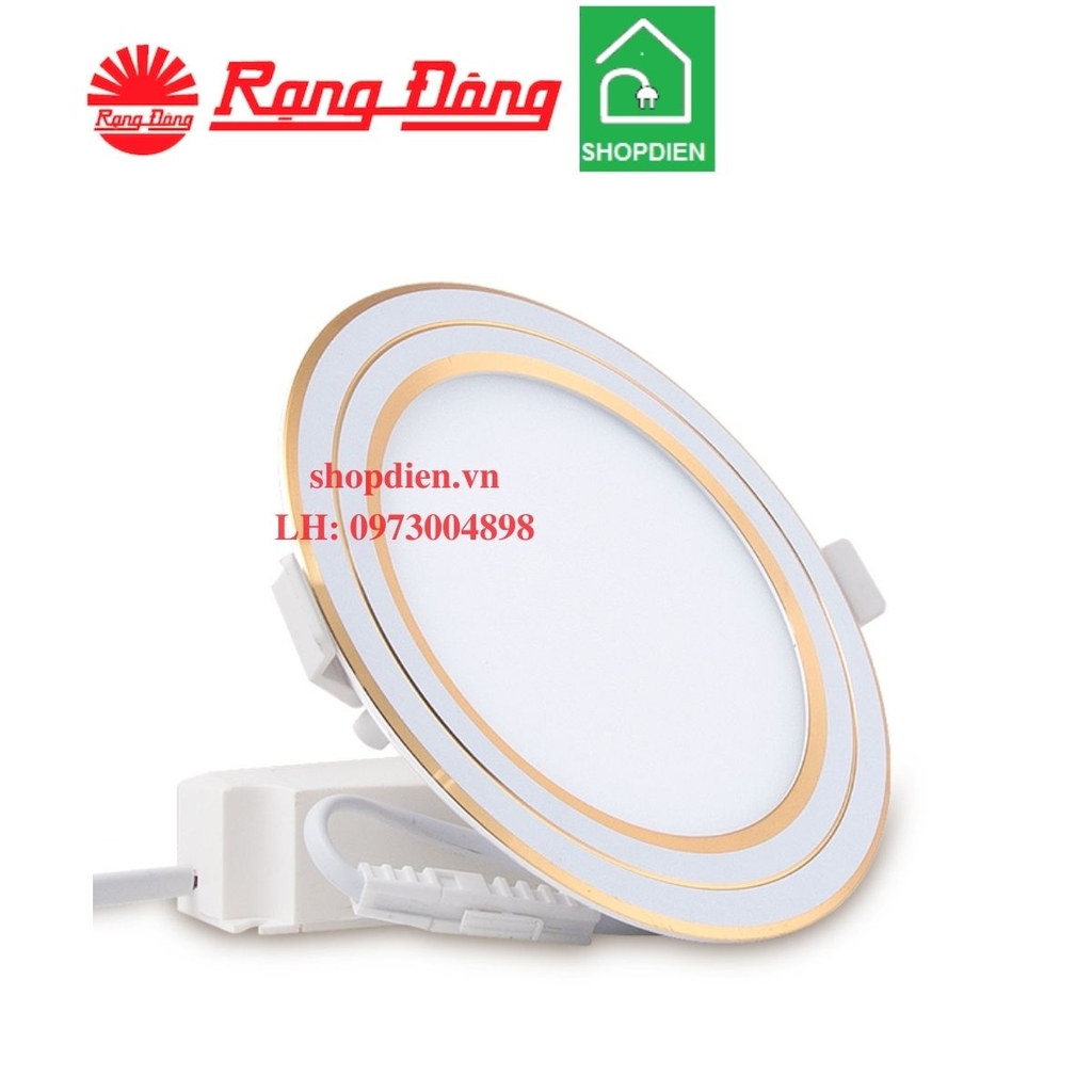 PT05 135/12W Rạng Đông Đèn downlight panel âm trần 12W D135 viền vàng/ viền bạc