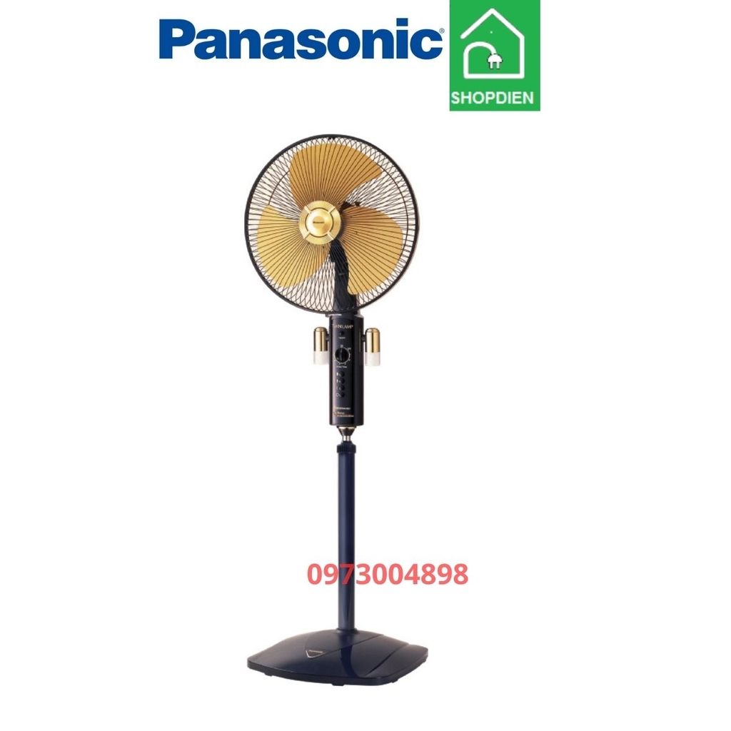 Quạt cây đứng màu vàng ánh kim Panasonic F-407WGO