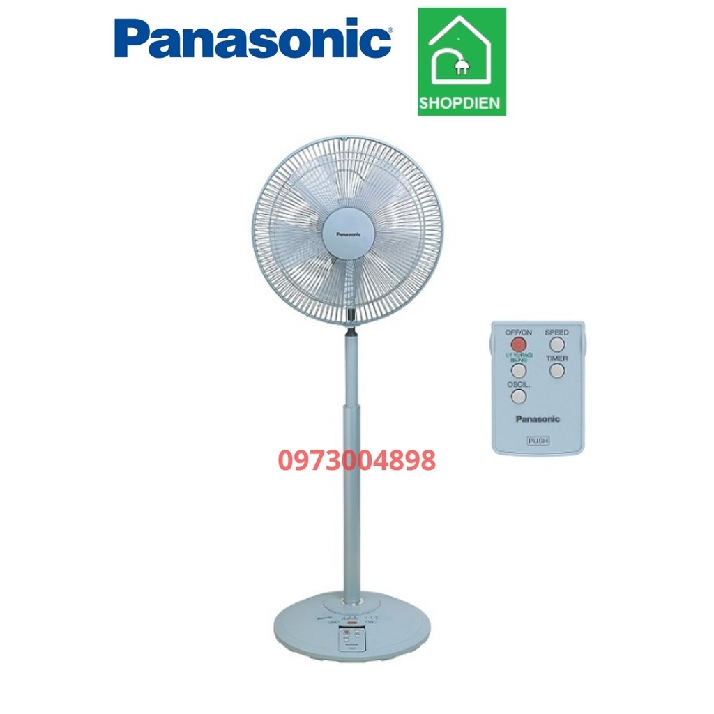 Quạt cây đứng màu xanh Panasonic F-308NHB