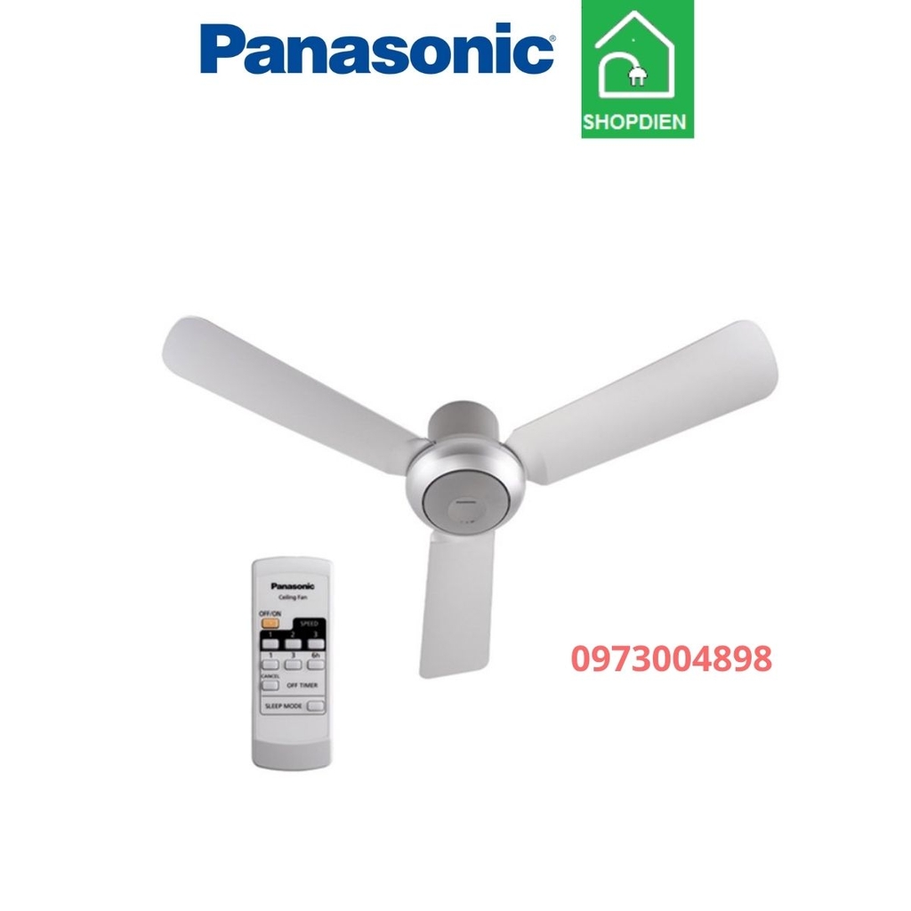 Quạt trần 3 Panasonic F-48CZL cánh ngắn điều khiển từ xa