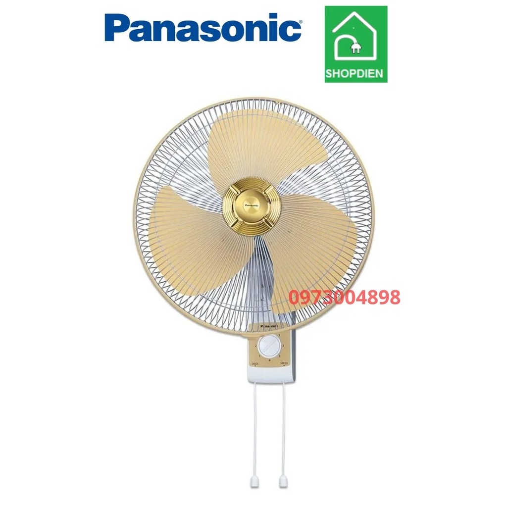 Quạt treo tường màu vàng Panasonic F-409UGO