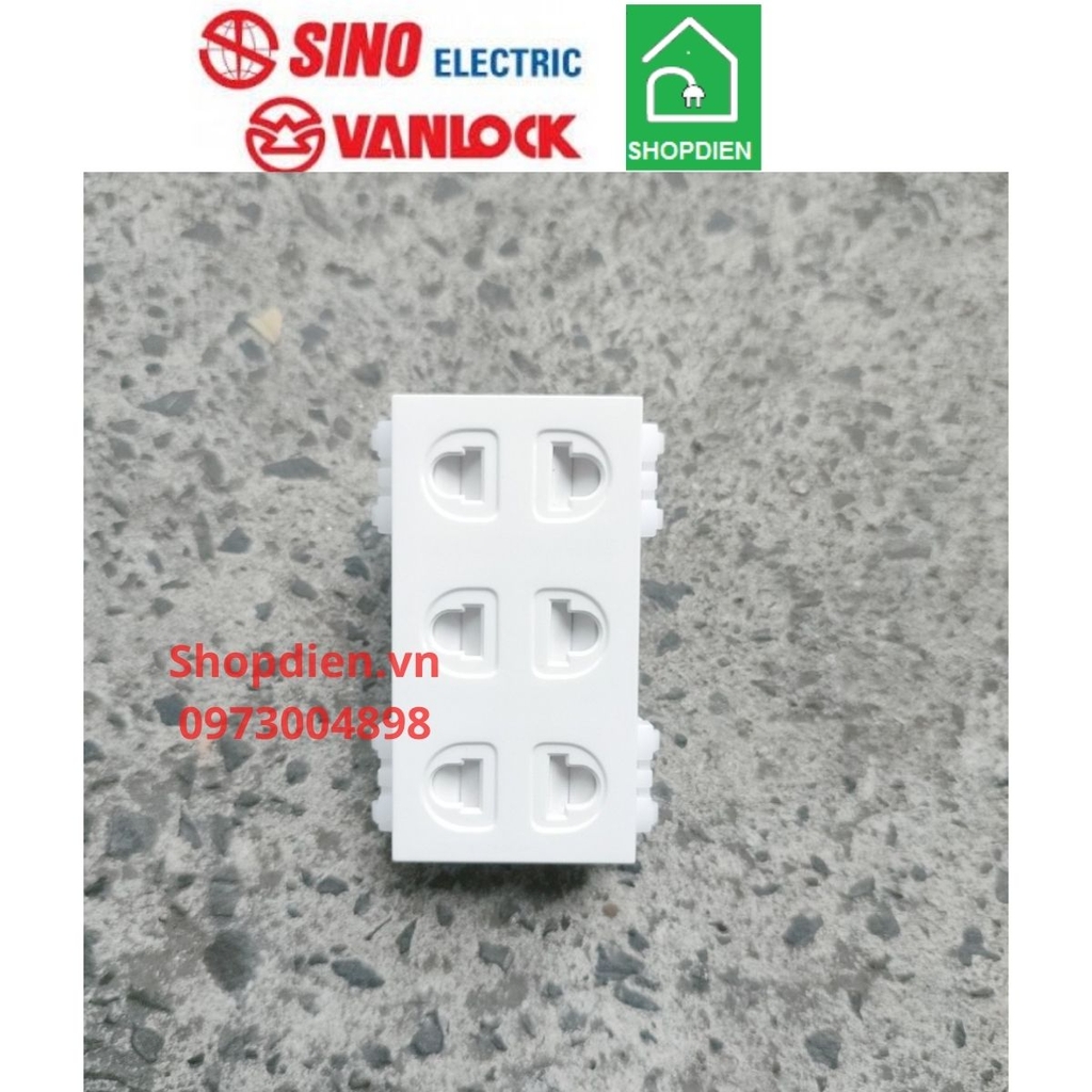 S18CCU3 Sino Vanlock Ổ cắm ba 2 chấu S18CC