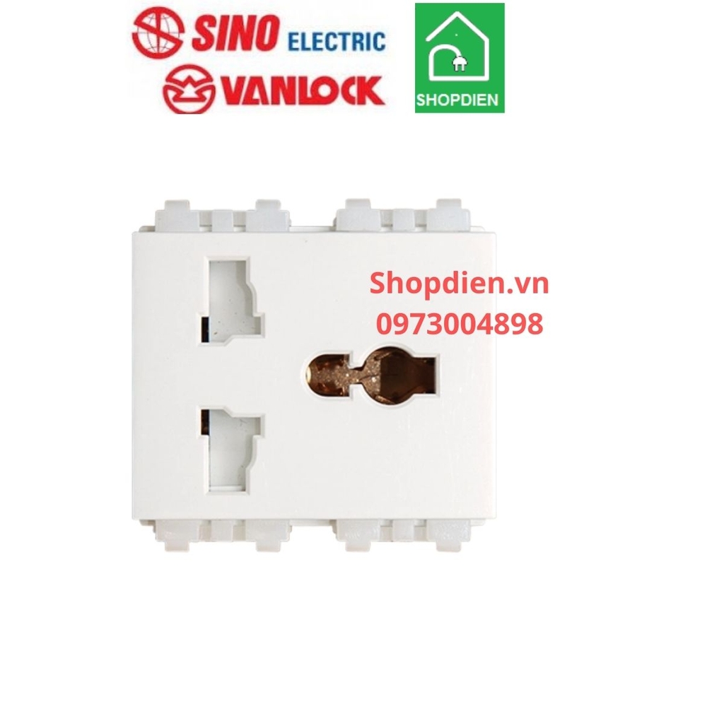 S18CCUAM Sino Vanlock Ổ cắm đa năng 3 chấu S18CC