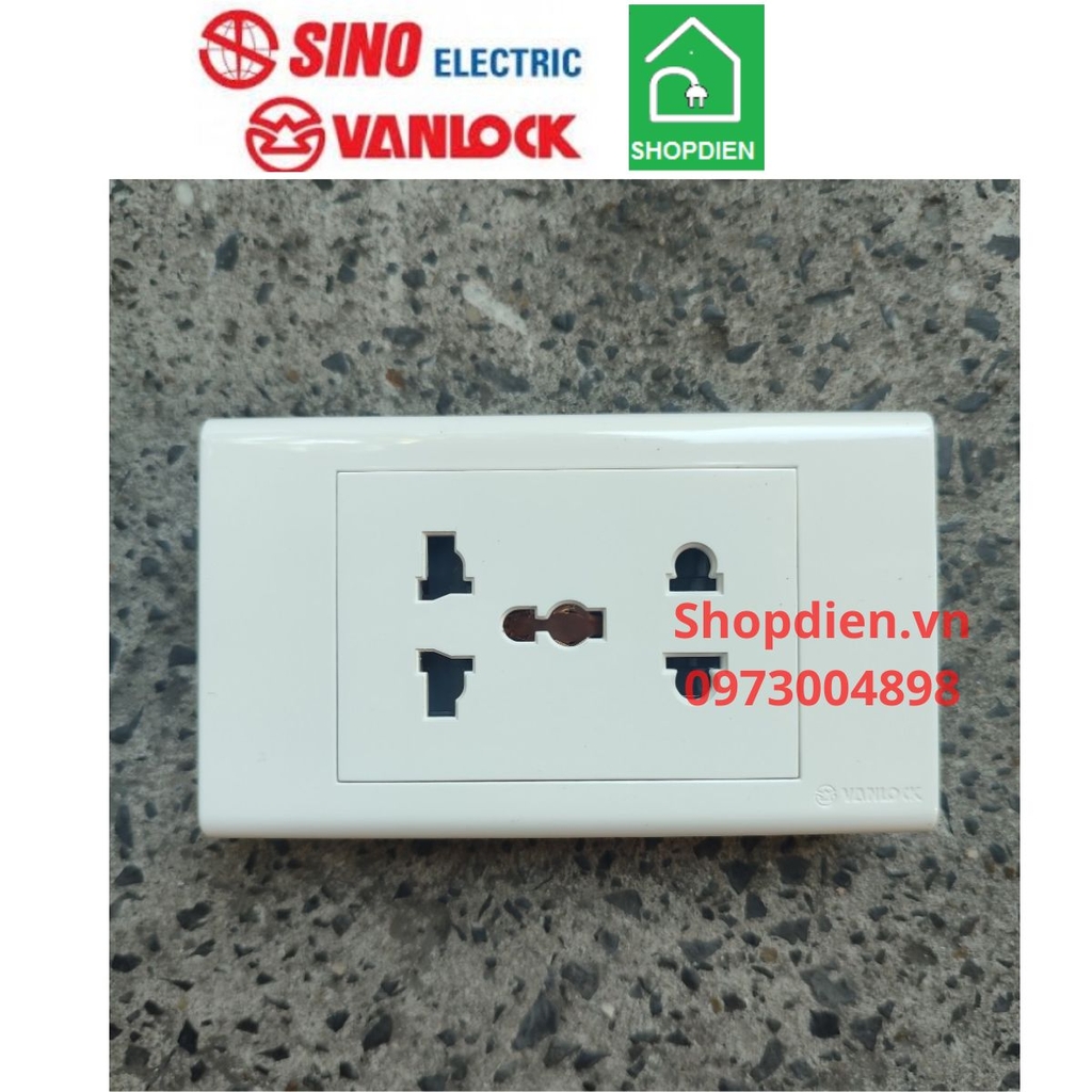 S18U/UAM Sino Ổ cắm 2 chân và ổ cắm đa năng Vanlock S18