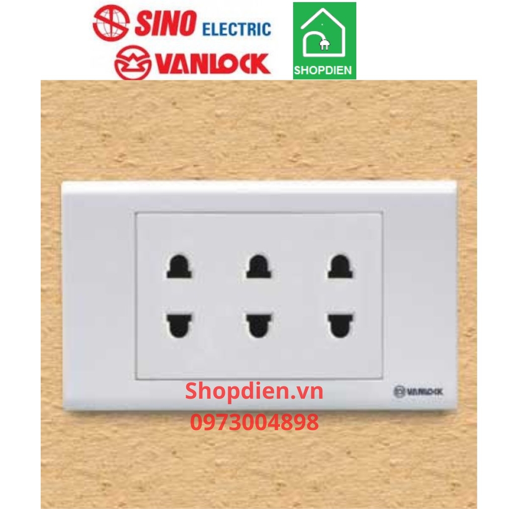 S18U3 Sino Ổ cắm ba 2 chấu Vanlock S18