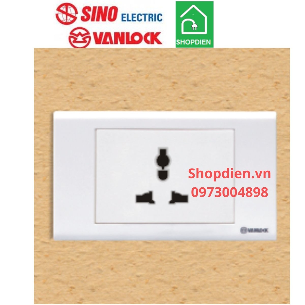 S18UAM SINO Ổ cắm đa năng 3 chấu Vanlock S18