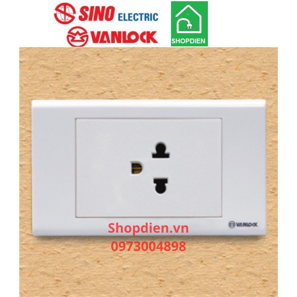 S18UE SINO Ổ cắm đơn 3 chấu Vanlock S18