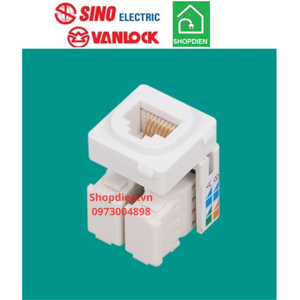 S30RJ886 SINO Hạt ổ cắm mạng RJ45 Cat6 S18 Vanlock