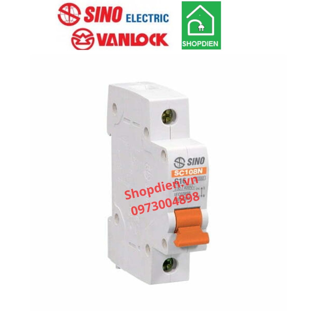 SC108N/C1016 SINO MCB 1P 16A 10KA Aptomat cầu dao tự động
