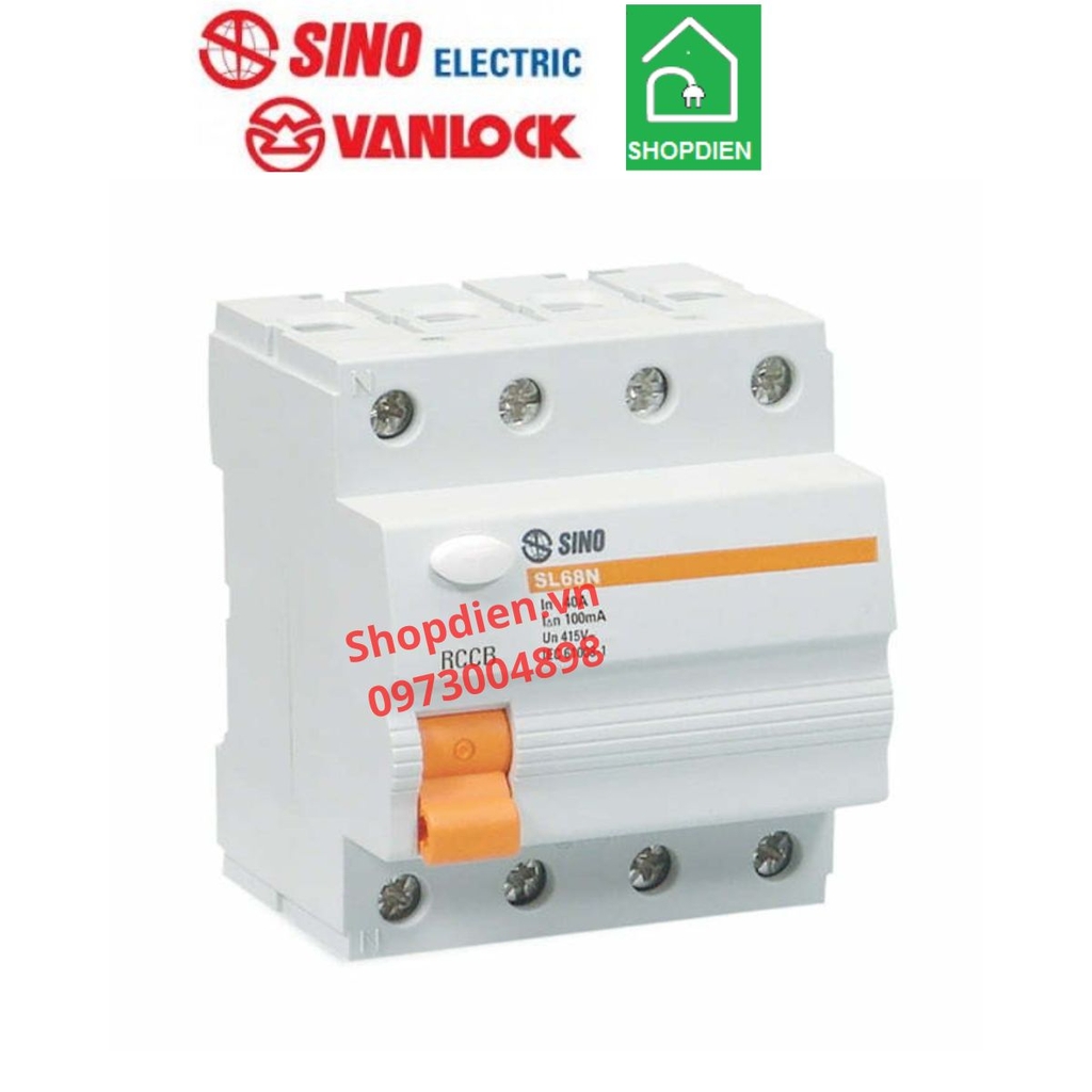 SL68N/4063/030 Sino RCCB 4P 63A 30mA Cầu dao chống rò chống giật