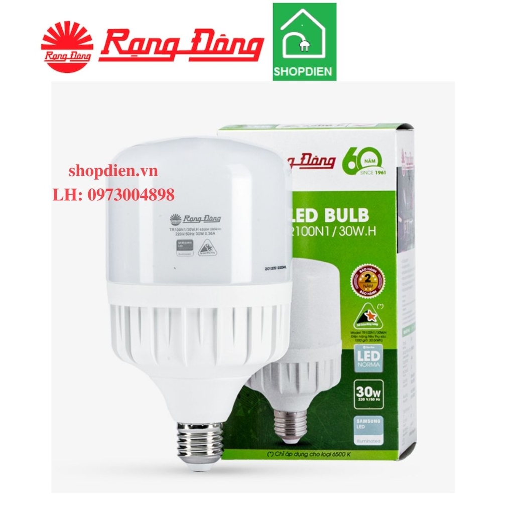 TR100N1 30W Rạng Đông Bóng trụ LED bulb 30W đui xoáy E27