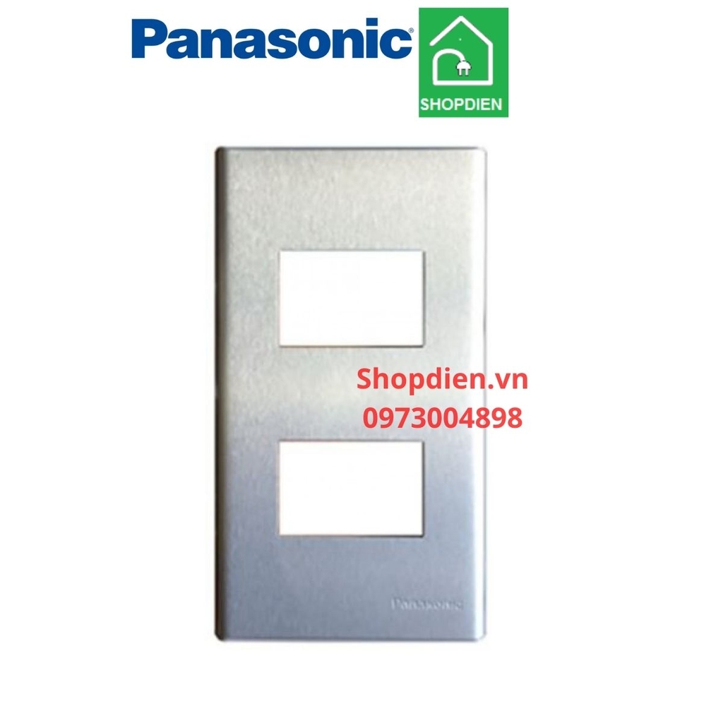 WEG6502-1 Panasonic Mặt kim loại nhôm 2 thiết bị Wide Series Metal plate