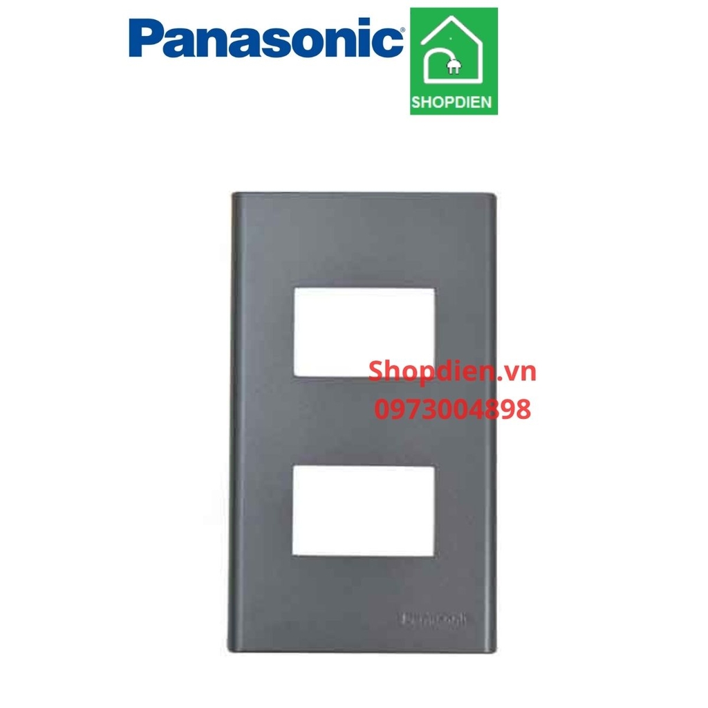 WEV68020MH Panasonic Mặt 2 thiết bị màu xám ánh kim Wide Series