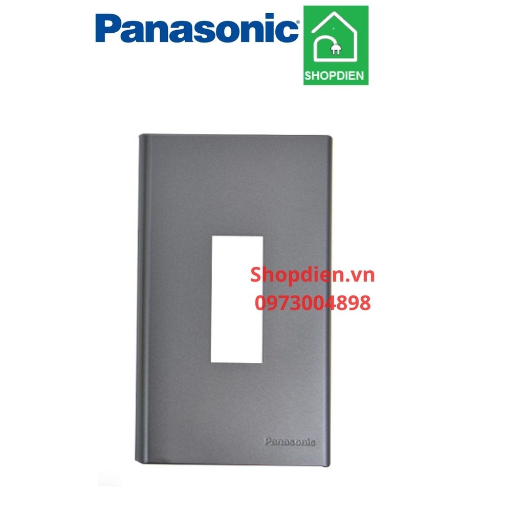 WEV7001MH Panasonic Mặt che aptomat MCB đơn 1P xám ánh kim Wide Series