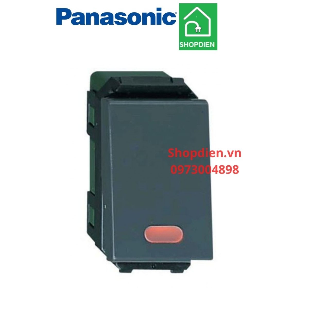 WEVG5151-51HK / WEG51517H PANASONIC Công tắc đơn 1 chiều màu đen có đèn báo Wide Series