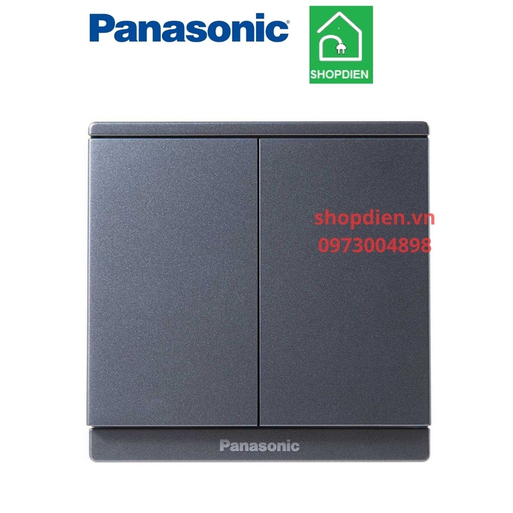 WMF504MYH-VN Panasonic Công tắc đôi 2 chiều kim Moderva màu xám ánh kim đảo chiều cầu thang