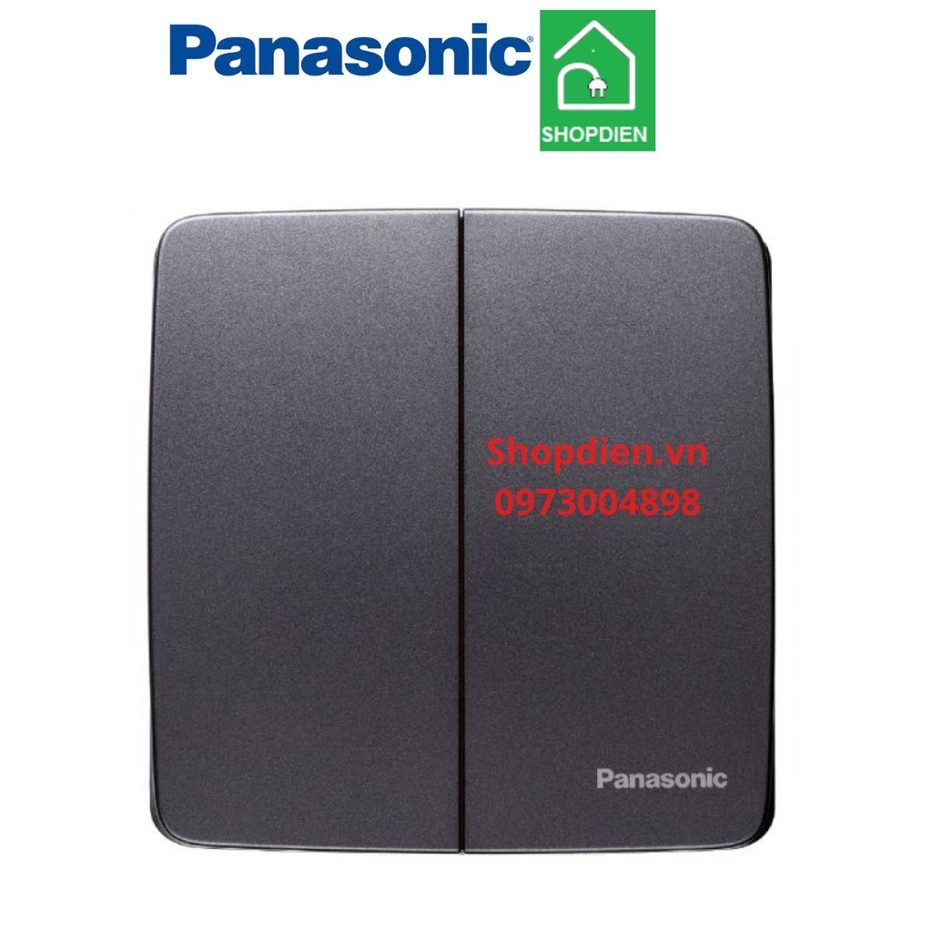 WMT504MYH-VN Panasonic Công tắc đôi 2 chiều MINERVA xám ánh kim