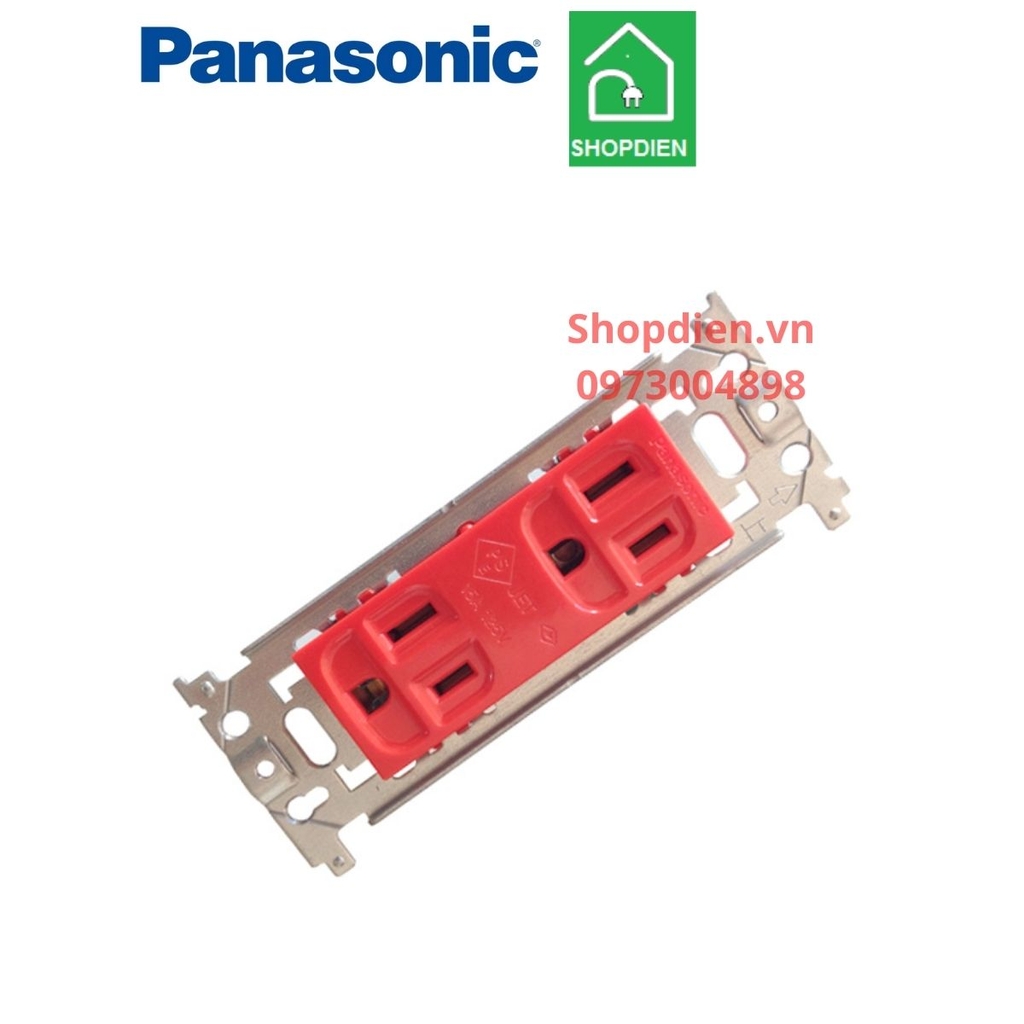 WN1518R Panasonic Ổ cắm đôi 3P 15A 125V chân dẹt 2P+E