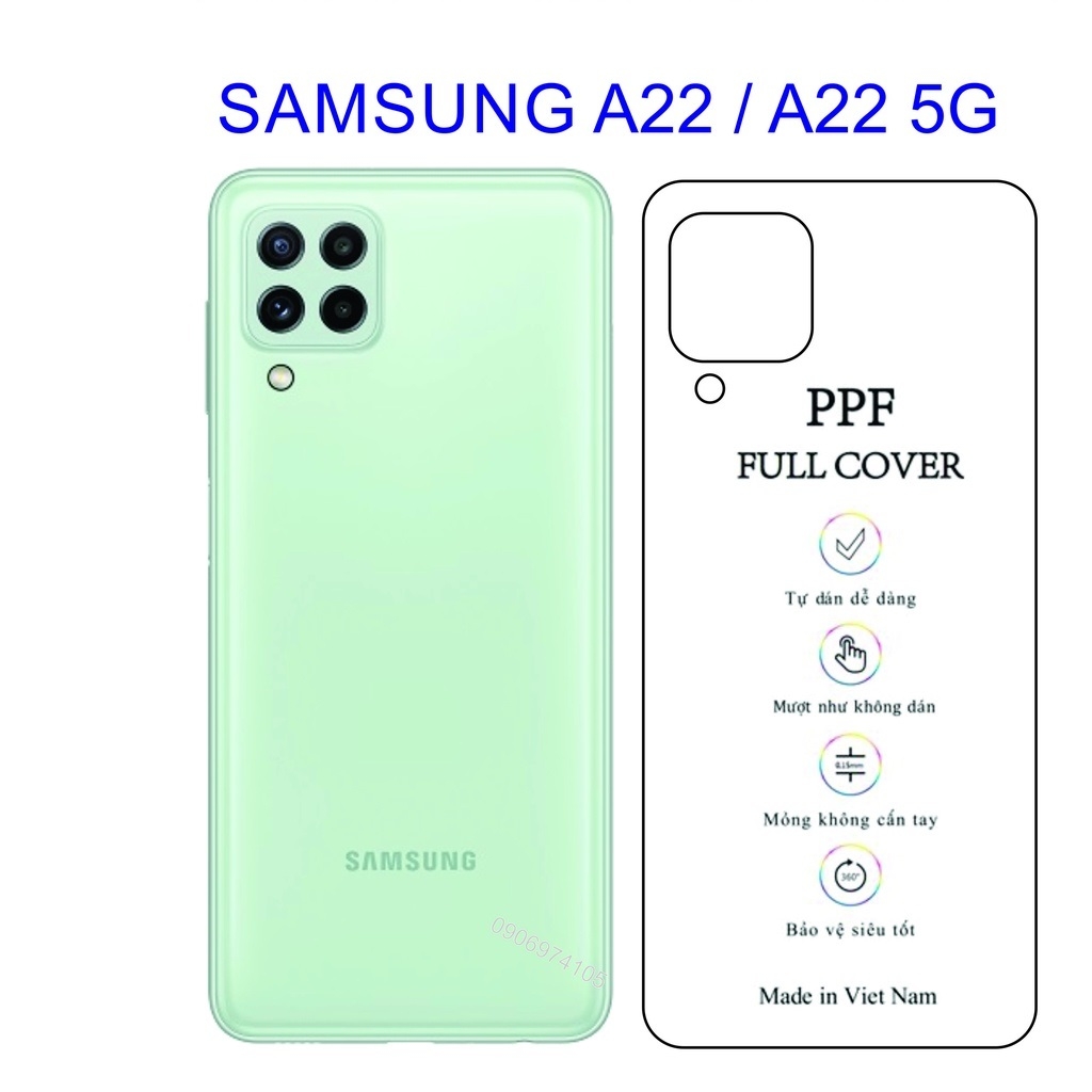 Miếng dán PPF mặt sau nhám cho Samsung A22/M22/M32