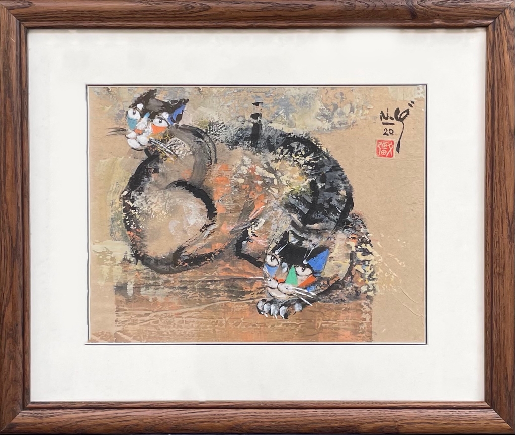 Tranh bột màu vào không gian phòng ngủ