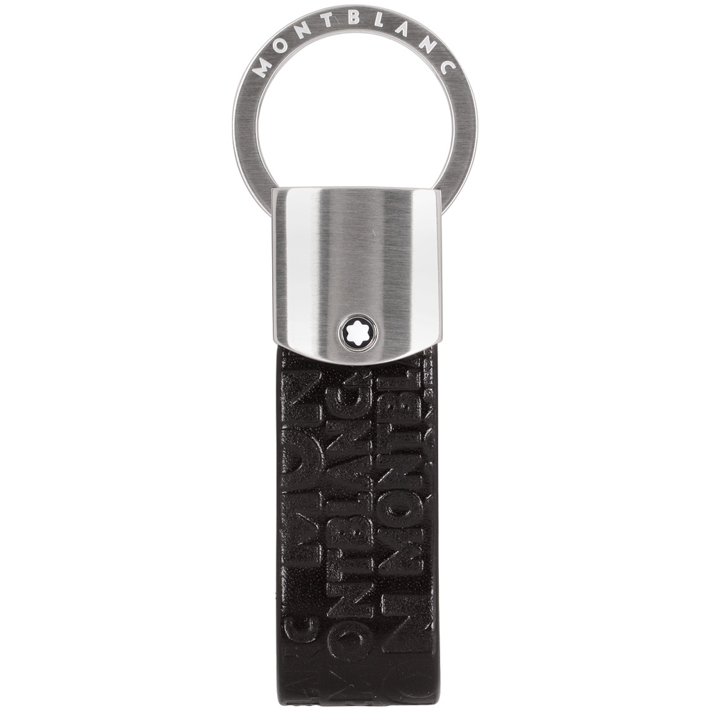 Móc chìa khóa cao cấp Montblanc Black Leather Westside Key Fob