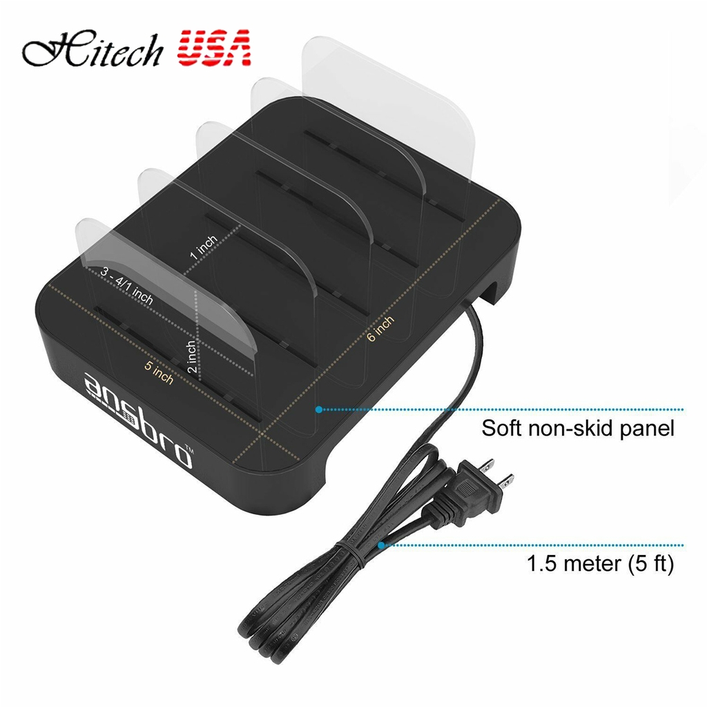 Đế sạc có vách ngăn Ansbro 34W 4-Port