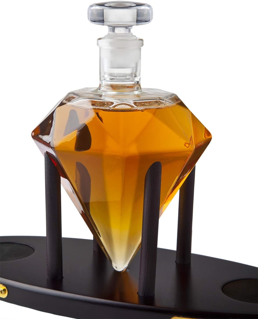 Set bình đựng rượu mạnh Godinger Whiskey Decanter Diamond