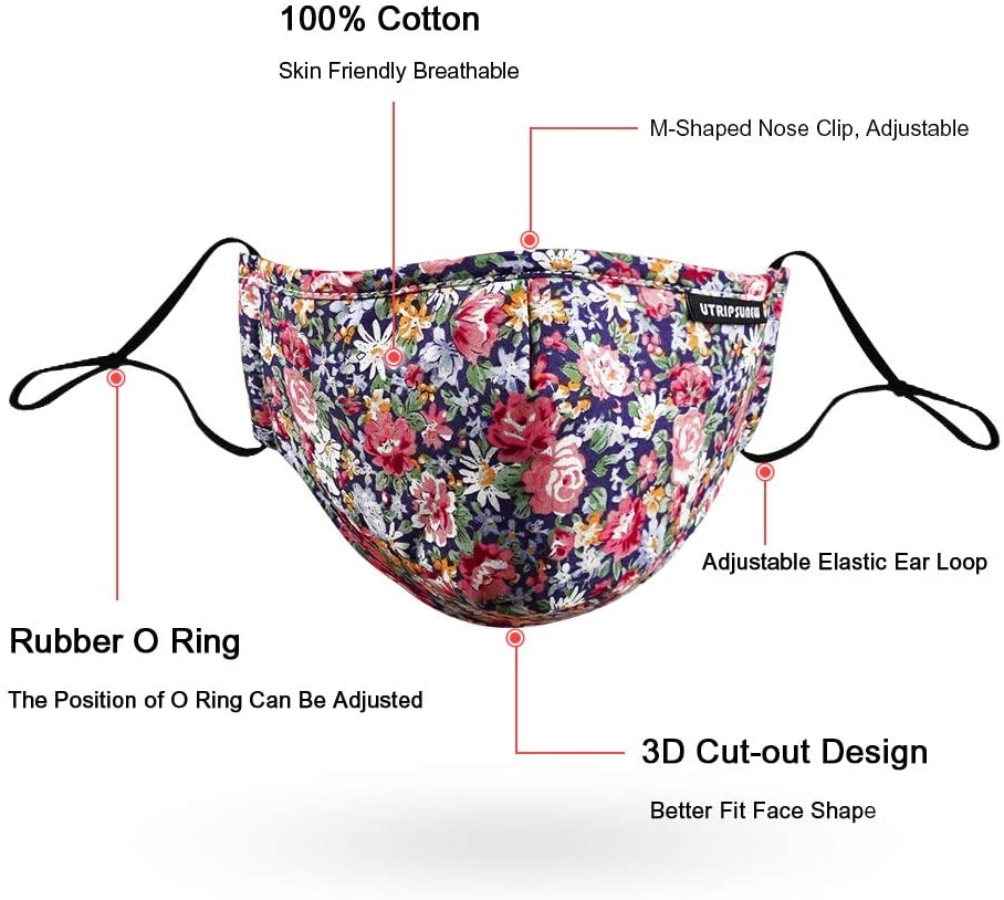 Khẩu trang kháng khuẩn UTRIPSUNEW Face Masks for Women