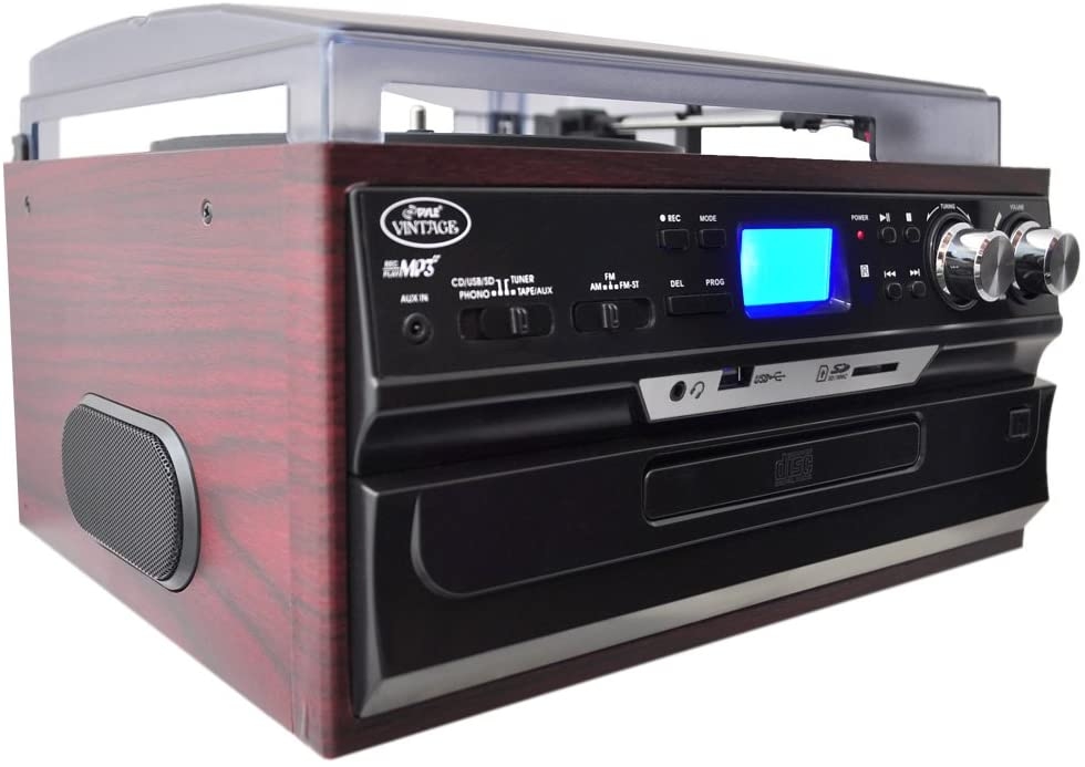 Pyle PTTCDS7U Classic Vintage Turntable