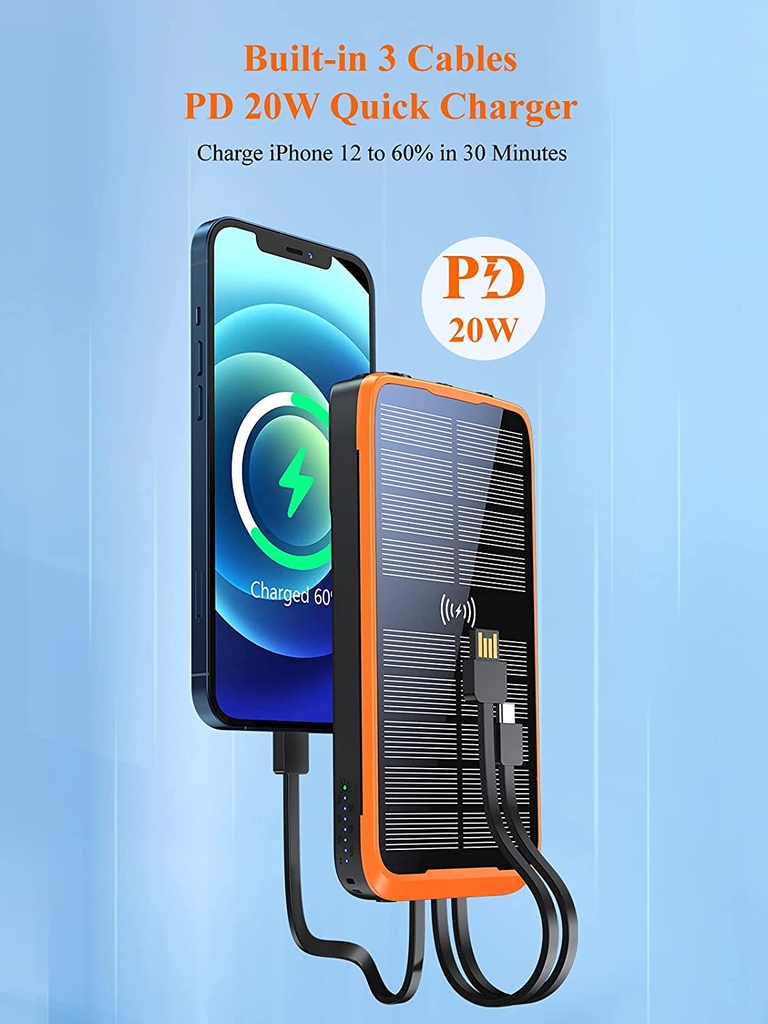 Pin dự phòng năng lượng mặt trời ZONHOOD L3SW 38800mAh