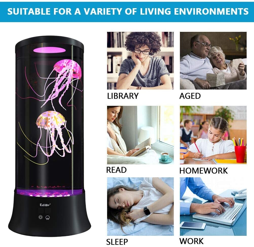 Đèn thủy sinh sứa EDIER LED Fantasy Jellyfish Lava Lamp