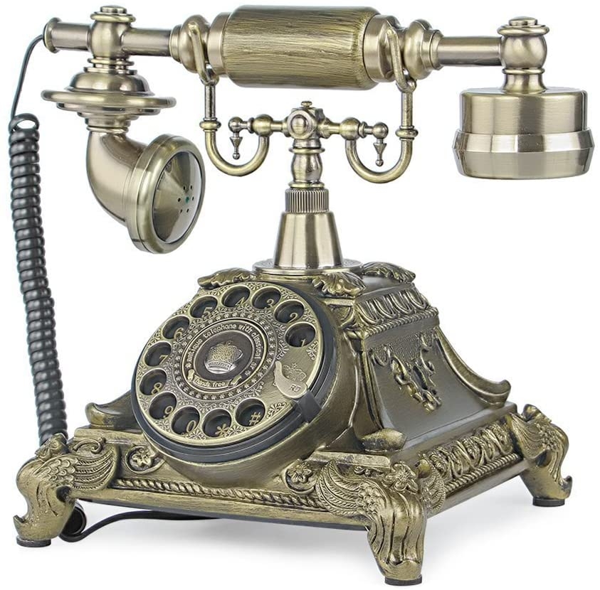 Điện thoại bàn kiểu dáng cổ TelPal Rotary Dial Vintage Antique Home Telephone