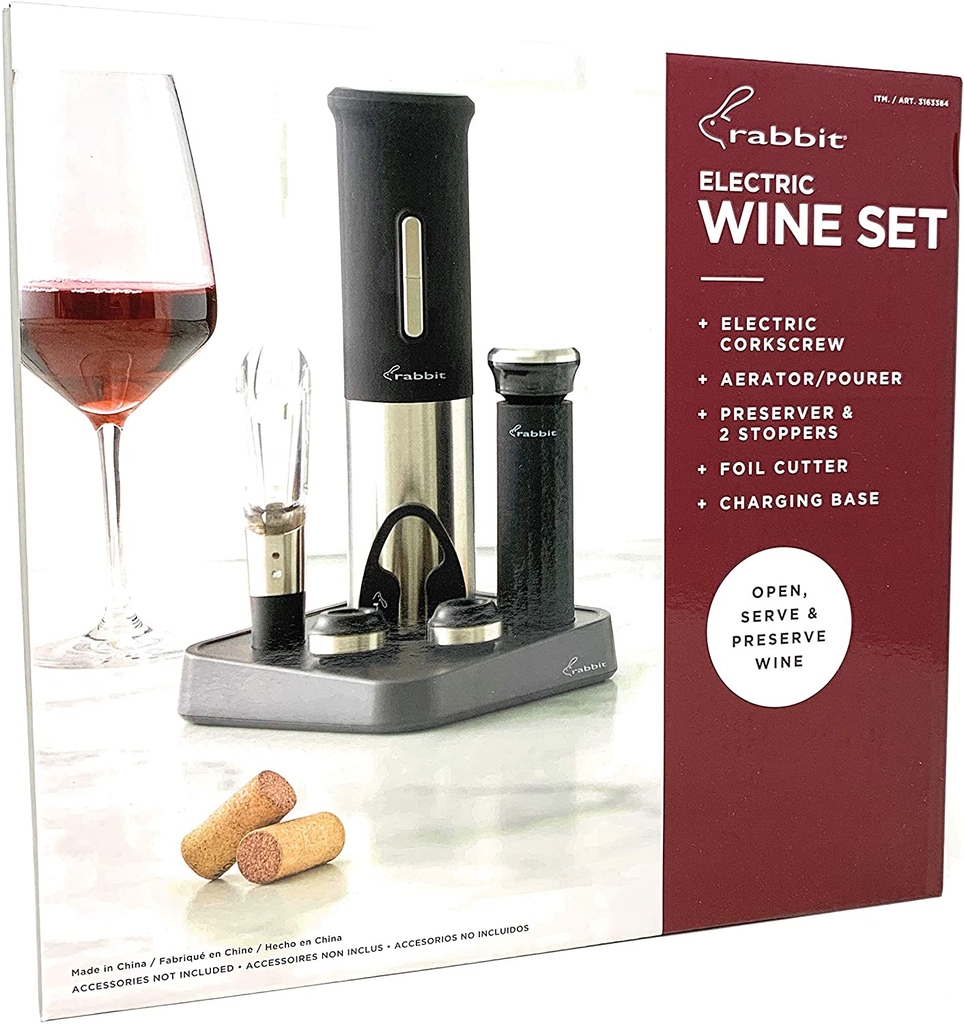 Bộ dụng cụ mở rượu vang chuyên dụng Rabbit Electric Wine Set