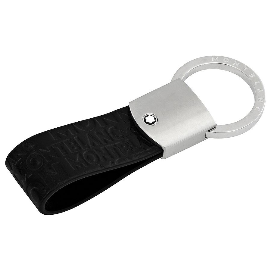 Móc chìa khóa cao cấp Montblanc Black Leather Westside Key Fob