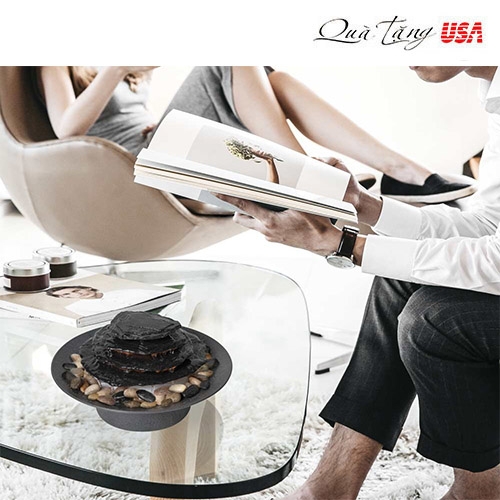 Thác nước phong thủy nước chảy luân hồi để bàn Mirra Zen Tabletop Relaxation Fountain