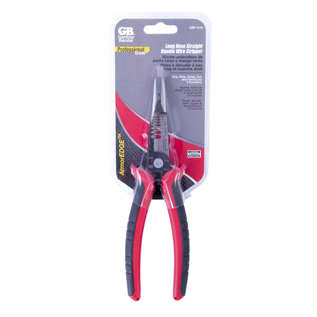 Kìm cắt/tuốt dây điện Gardner Bender Long Nose Wire Stripper, Straight Handle